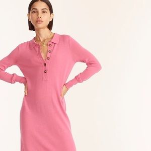 Medium J Crew Merino Wool Collared Dress in Pink